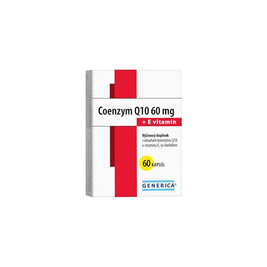 GENERICA Coenzym Q10 60 mg + E vitamín 60 tabliet - skladom | BENULEKAREN.sk