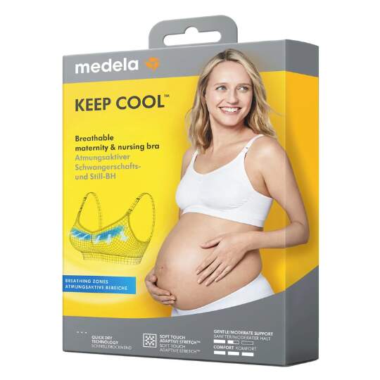 MEDELA Tehotenská a dojčiaca podprsenka keep cool veľkosť L béžová 1 ks -  skladom | BENULEKAREN.sk
